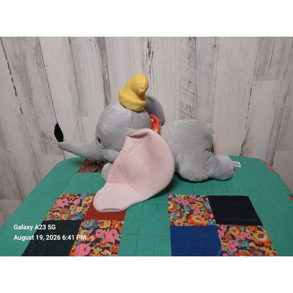 Disney Dumbo with Feather Plush 17in  Soft Baby Medium